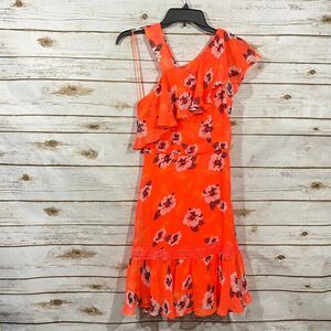 Express women's floral cold shoulder midi dress 2